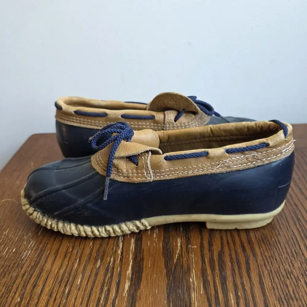 VTG Women's Sporto Navy Waterproof‎ Low Duck Boots Shoes US 8 Fisherman Nautical